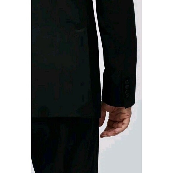 Italian Performance Wool Tuxedo Jacket 52L Black Stretch NWOT Formal Wedding 650 - Picture 11 of 12